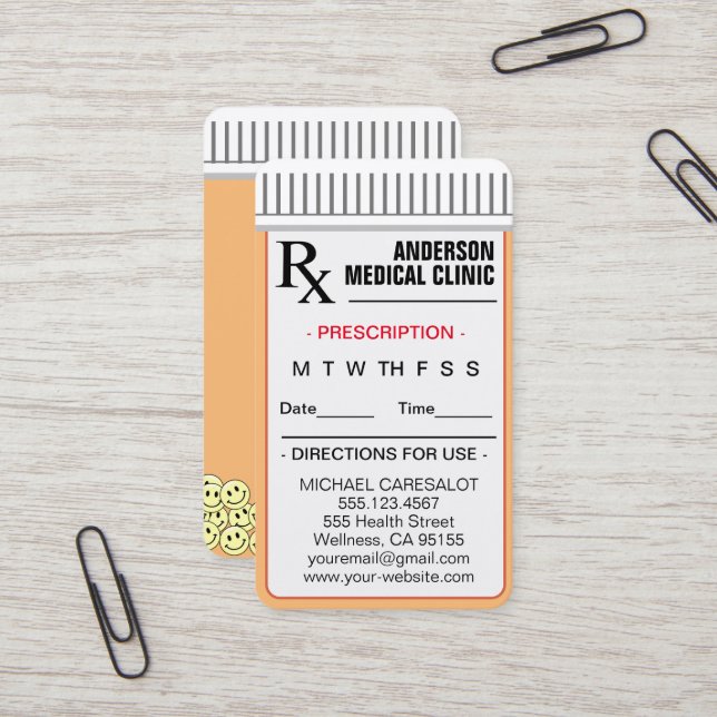 Visita Tarjeta de cita con receta de regalo (Anverso/Reverso In Situ)