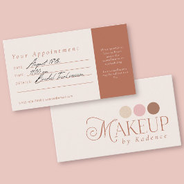Visita Tarjeta de cita de artista de maquillaje elegante 