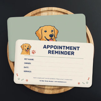 Visita Tarjeta de cita de aseo para mascotas