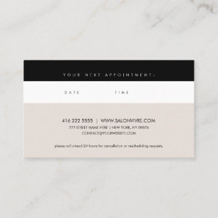 Visita Tarjeta de cita de flores botánicas Stripes Salon