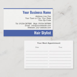 Visita Tarjeta de cita de Hair Stylist