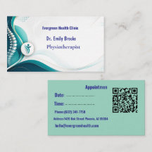 Tarjeta de cita de la Clínica de Fisioterapia Eleg