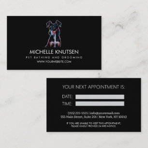 Visita Tarjeta de cita de moda para Mascota y baño