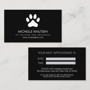 Visita Tarjeta de cita de moda para Mascota y baño