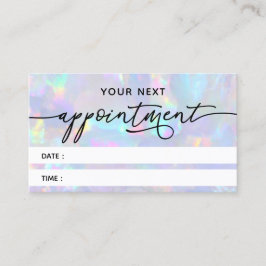 Visita tarjeta de cita de textura opal pastel