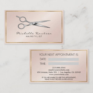 Visita Tarjeta de Cita de Tijeras de Estilista de Cabello
