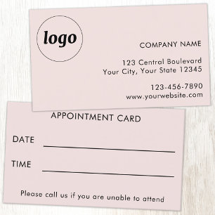 Visita Tarjeta de cita del cliente con texto de logotipo 