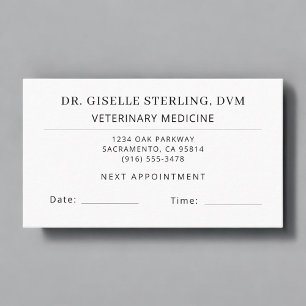 Visita Tarjeta de cita del consultorio del médico de medi