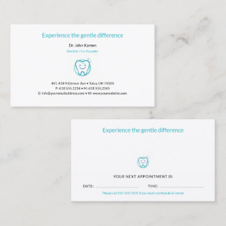 Visita Tarjeta de cita dental | Dentista