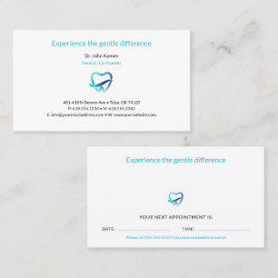 Visita Tarjeta de cita dental Dentista