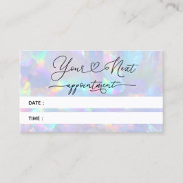 Visita tarjeta de cita fotográfica de textura opal pastel