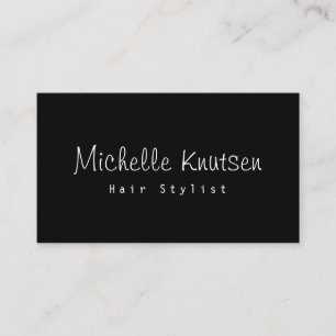 Visita Tarjeta de cita Hairstylist blanco moderno