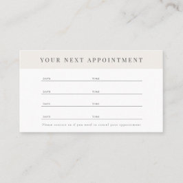 Visita Tarjeta de cita minimalista profesional para Beige