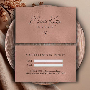 Visita Tarjeta de cita moderna de Hairstylist Gold negro
