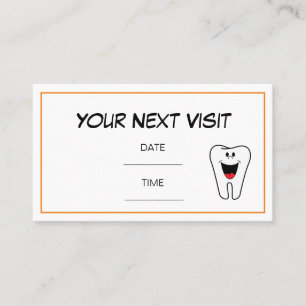 Visita Tarjeta de cita para dentista dental