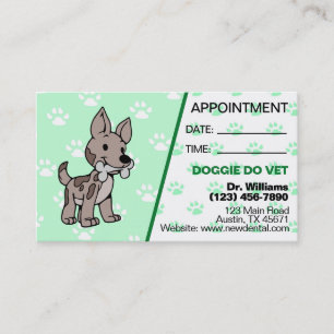 Visita Tarjeta de Cita para Peluquería Canina
