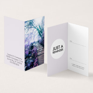 Visita tarjeta de cita plegada de ruta encantada