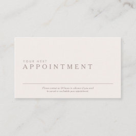 Visita Tarjeta de cita profesional y mínima