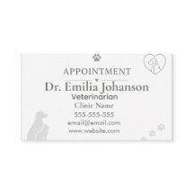 Tarjeta de cita veterinaria personalizable