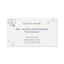 Tarjeta de Cita Veterinaria Personalizada Elegante