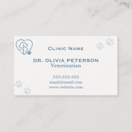 Visita Tarjeta de Cita Veterinaria Personalizada Elegante