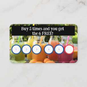 Visita tarjeta de cliente de jugo