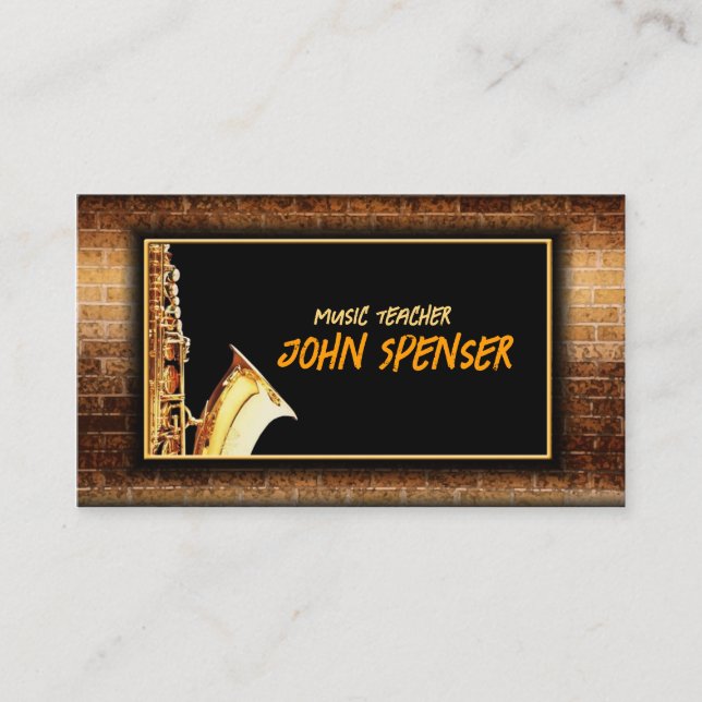 Visita Tarjeta de Club de Caballeros de Música Saxofónica (Anverso)