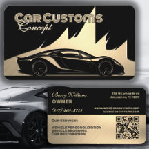 Tarjeta de coche elegante de estilo grabado en neg
