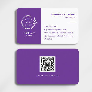 Visita Tarjeta de código QR con logotipo minimalista mode