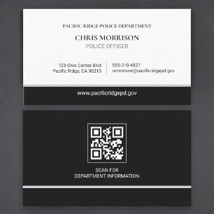 Visita Tarjeta de código QR de agente de policía