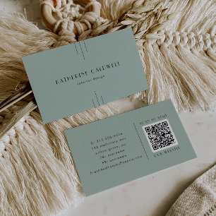 Visita Tarjeta de código QR de arte deco clásico moderno