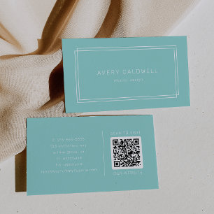 Visita Tarjeta de código QR de Avery Moderna Minimalista 