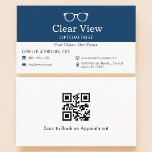 Visita Tarjeta de código QR de optometrista Oficina de mé