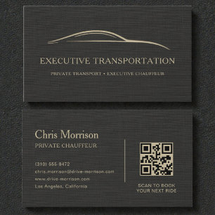Visita Tarjeta de código QR de transporte de automóvil de