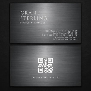 Visita Tarjeta de código QR metálico para administrador d