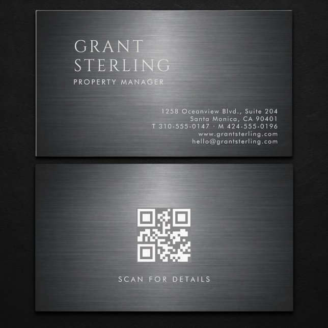 Visita Tarjeta de código QR metálico para administrador d (Subido por el creador)