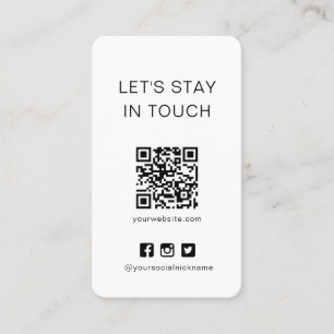 Visita Tarjeta de código QR para medios sociales simples 