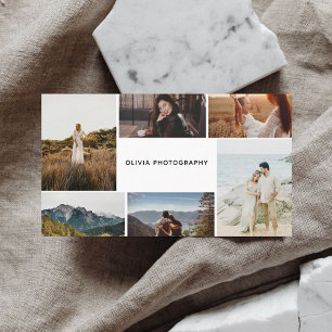 Visita Tarjeta de collage de fotos moderna