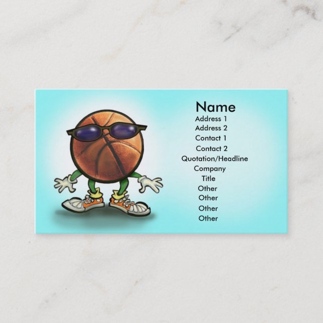 Visita Tarjeta de color de baloncesto (Anverso)