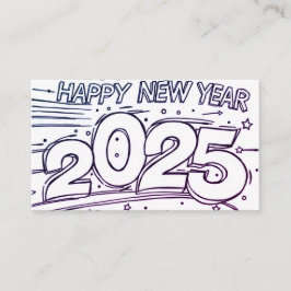 Visita Tarjeta de color Feliz Año Nuevo 2025 DIY
