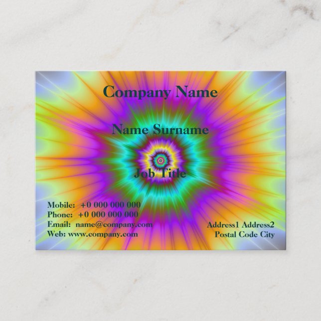 Visita Tarjeta de color Super Nova (Anverso)
