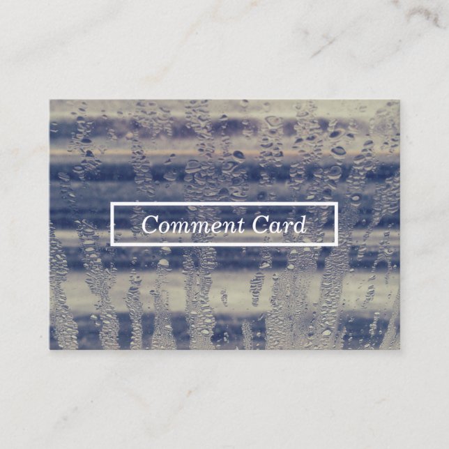 Visita tarjeta de comentario de ventana de invierno (Anverso)