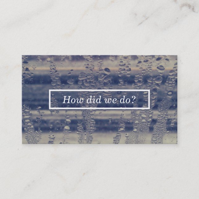 Visita tarjeta de comentario de ventana de invierno (Anverso)