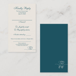 Visita Tarjeta de confirmación de asistencia de boda Deep
