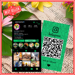 Visita Tarjeta de construcción ecológica verde Instagram