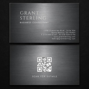 Visita Tarjeta de consultor de negocios con código QR met