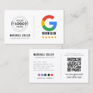 Visita Tarjeta de contacto con enlace de reseña de Google