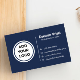 Visita Tarjeta de contacto con logotipo índigo real moder