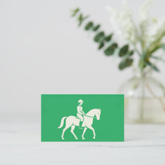 Visita Tarjeta de contacto de caballo equino Verde Clover