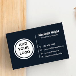 Visita Tarjeta de contacto de logotipo azul marino modern